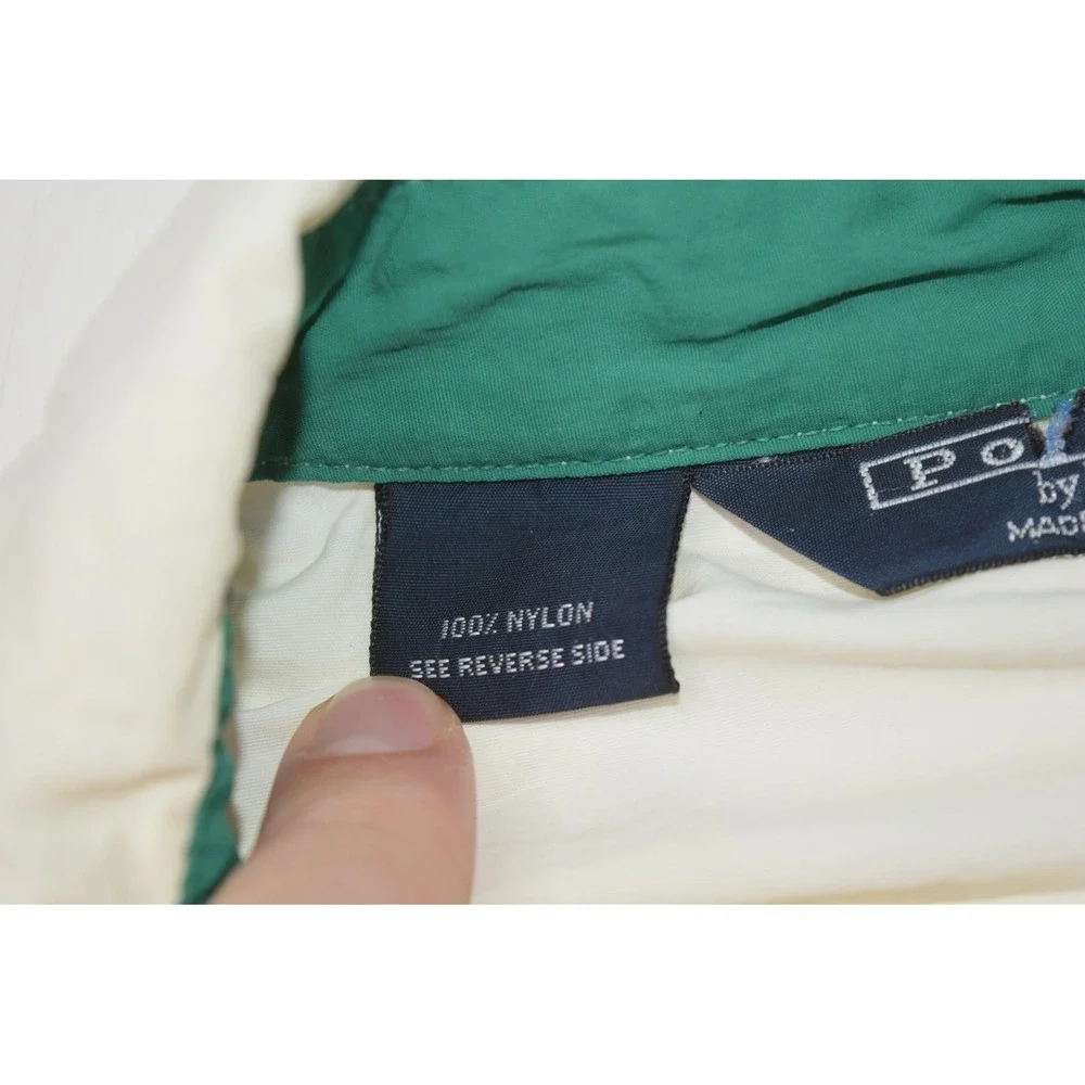 Vintage Polo Ralph Lauren Jacket Mens Large White Golf Bomber Chin Strap USA